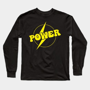 Power simple lightning energy illustration typography design Long Sleeve T-Shirt